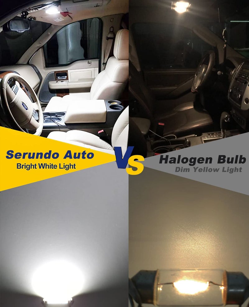 Serundo Auto 578 Led Bulb 211-2 41mm 42mm 1.65in for Car Map Light Dome Light, 6000k White Super Bright Interior Led Festoon Bulb,Pack of 4pcs - Image 3
